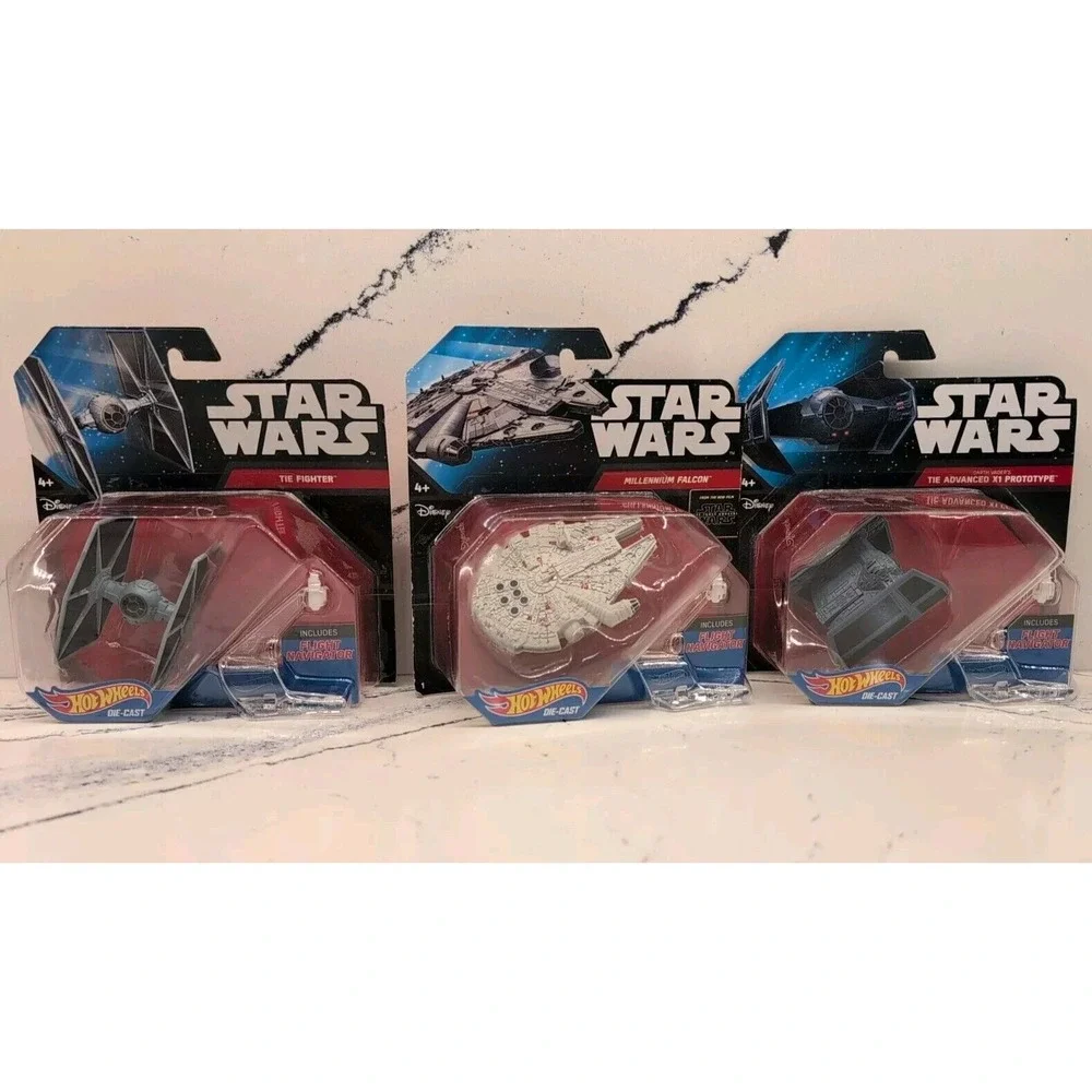 2014/2015 Hot Wheels Star Wars Die Cast Vehicles Lot Of 9 Rebels Force Awakens +